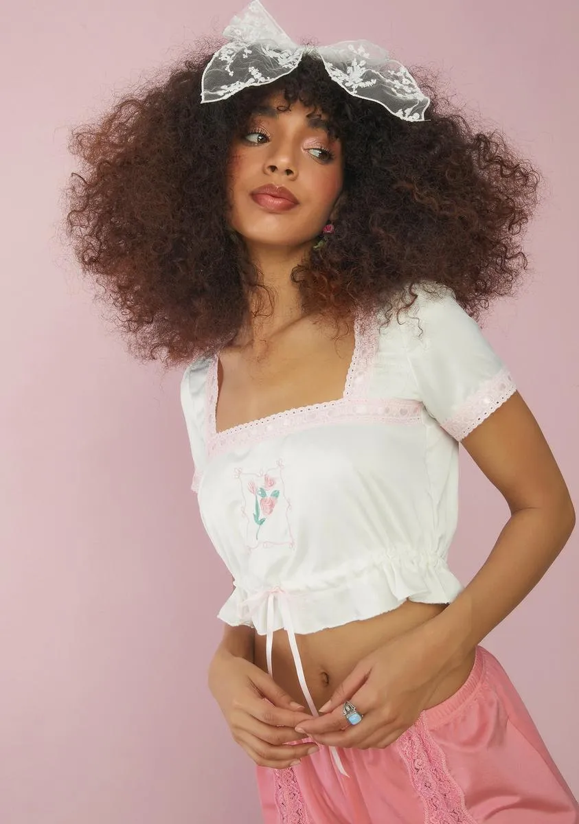 Enjoy The Little Things Floral Crop Top sold by Dolls Kill product image thumbnail 2