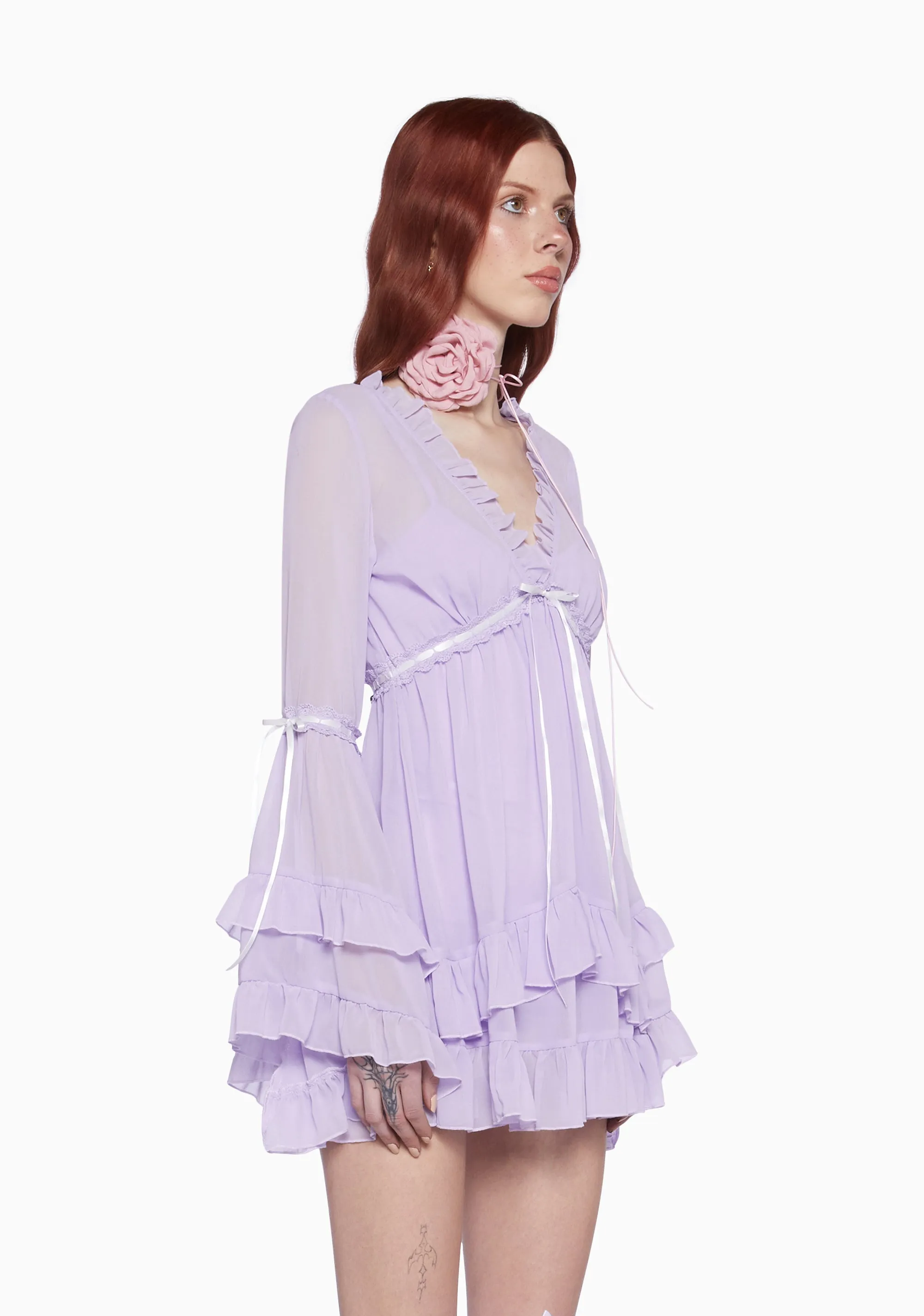 Real Divinity Mini Dress - Lavender sold by Dolls Kill product image thumbnail 4