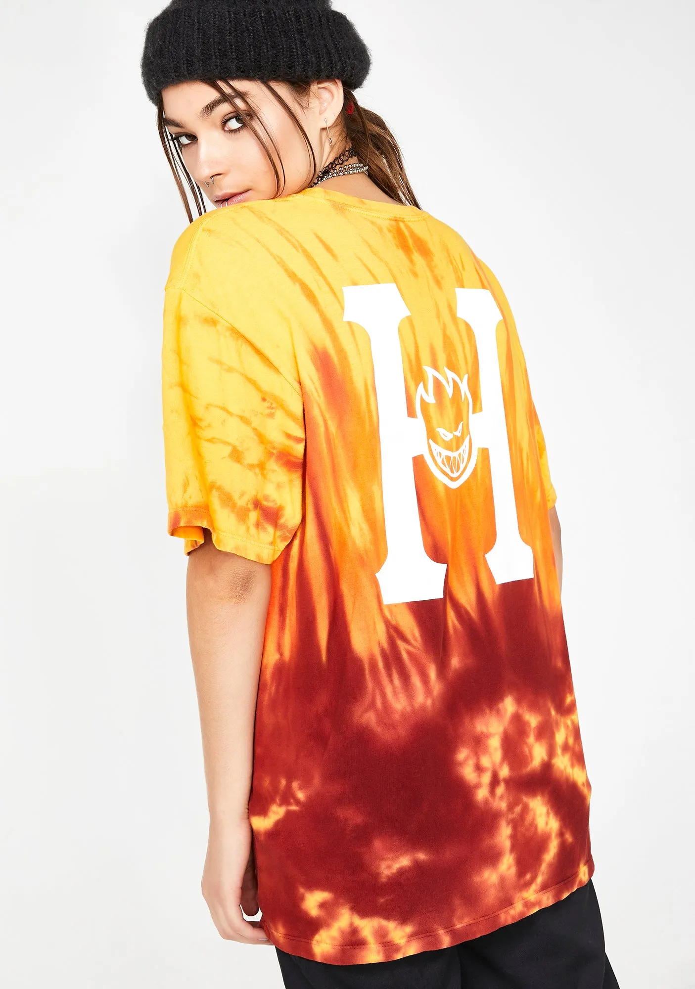 Spitfire Classic H Tie-Dye Tee sold by Dolls Kill