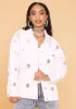 Angel Star Power Distressed Denim Jacket sold by Dolls Kill