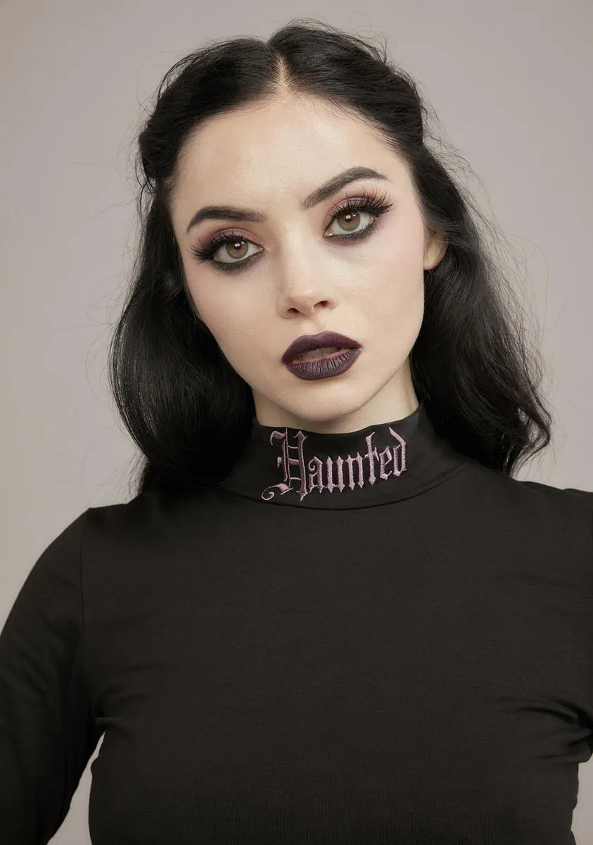 Know A Ghost Mock Neck Top sold by Dolls Kill