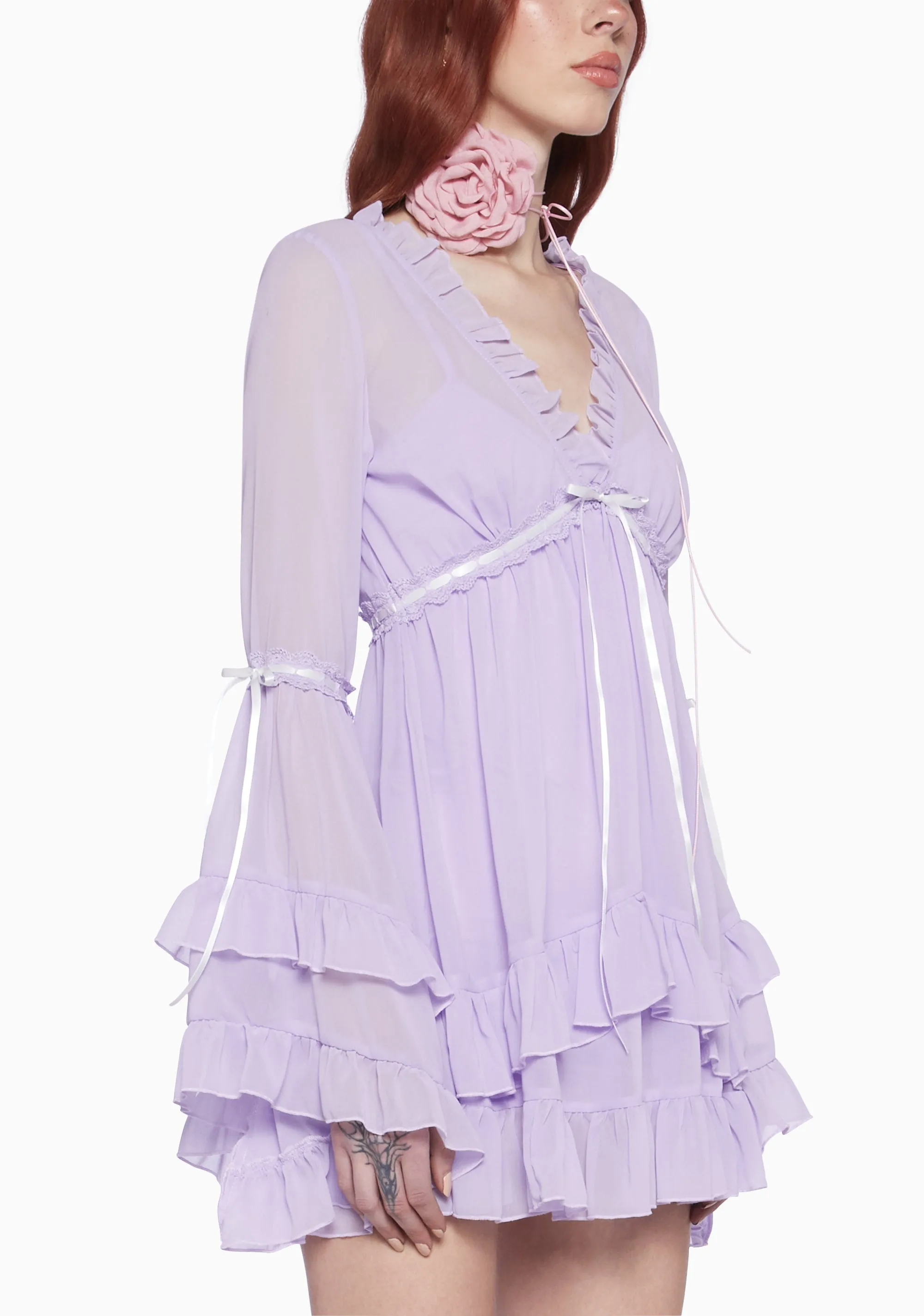 Real Divinity Mini Dress - Lavender sold by Dolls Kill product image thumbnail 5