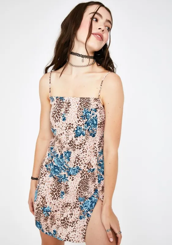 Jungle Flower Datista Mini Dress sold by Dolls Kill