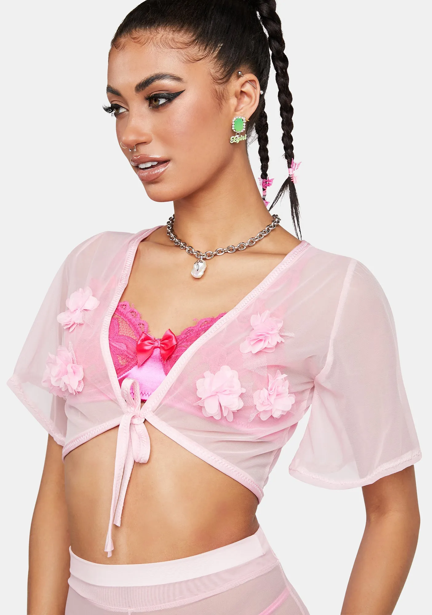 Pink Daisy Top sold by Dolls Kill product image thumbnail 2