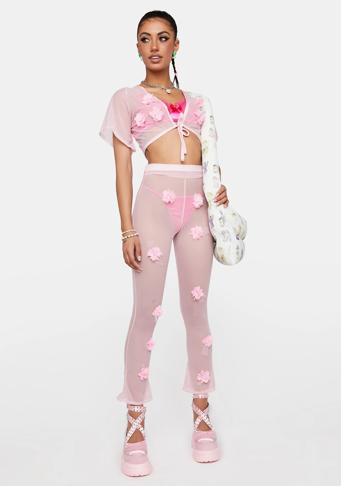 Pink Daisy Top sold by Dolls Kill product image thumbnail 3