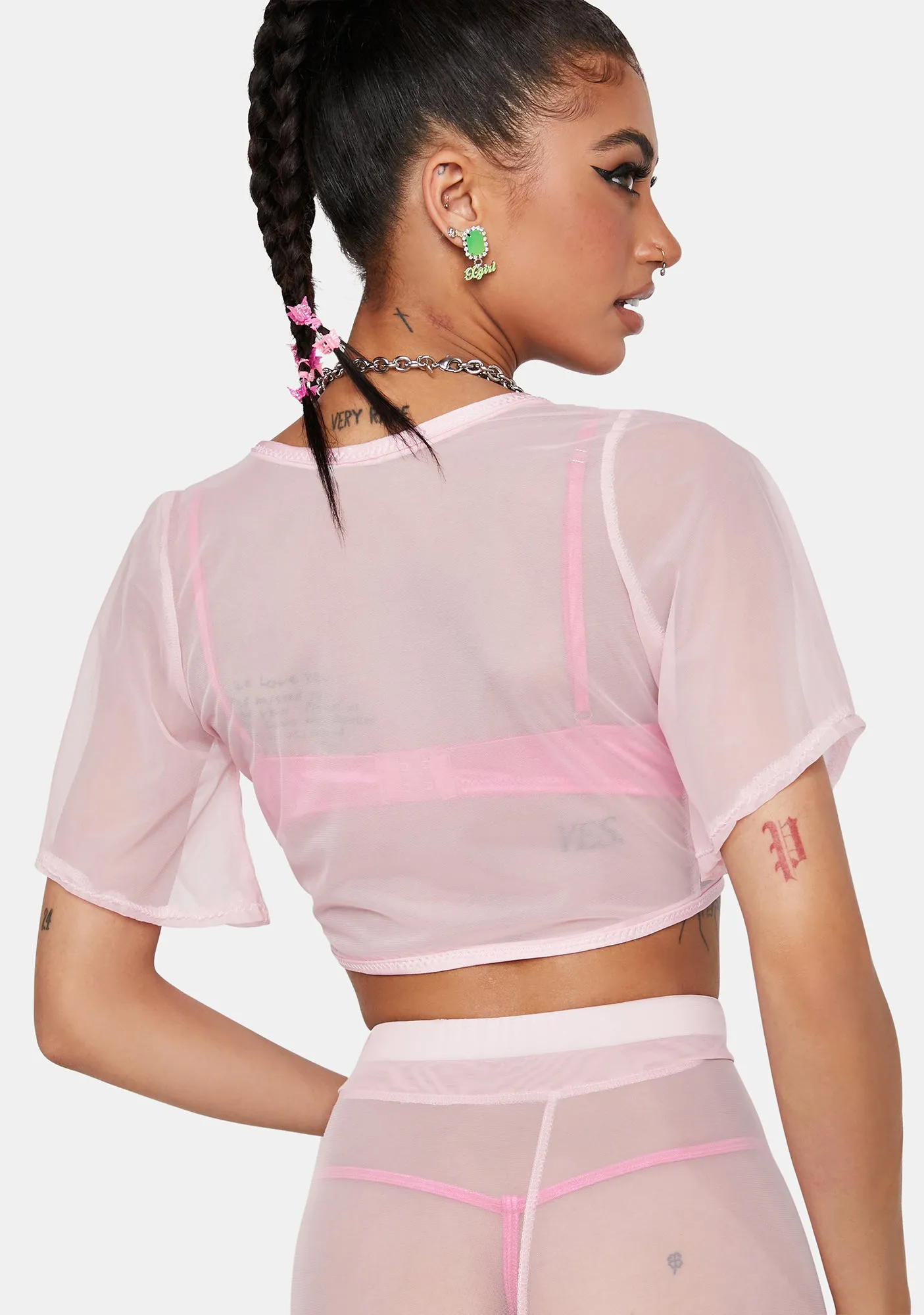 Pink Daisy Top sold by Dolls Kill product image thumbnail 4