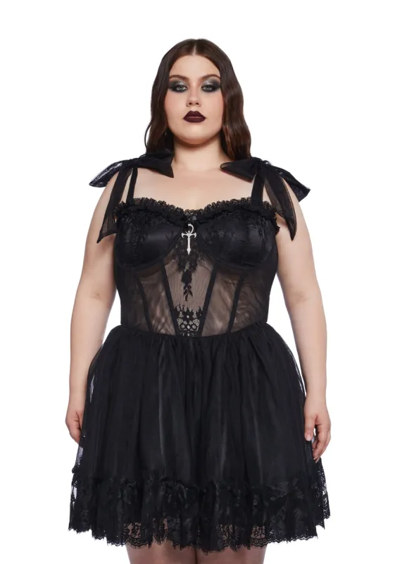 Plus Dance With Death Mini Dress sold by Dolls Kill