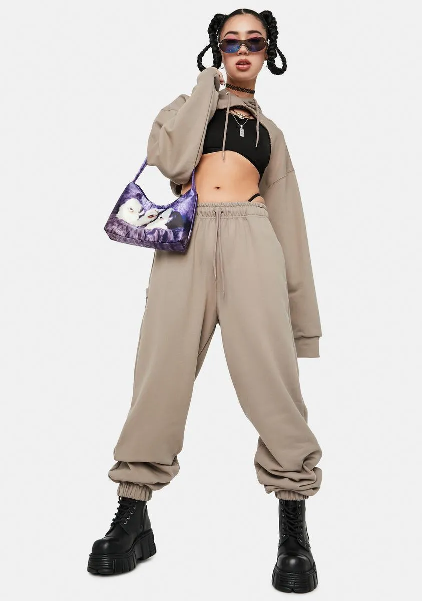 Mocha Newness Jogger Pants sold by Dolls Kill product image thumbnail 3