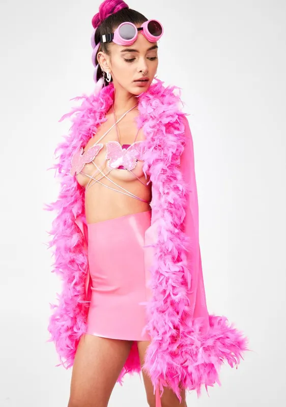 Candy No Presha Feather Robe sold by Dolls Kill