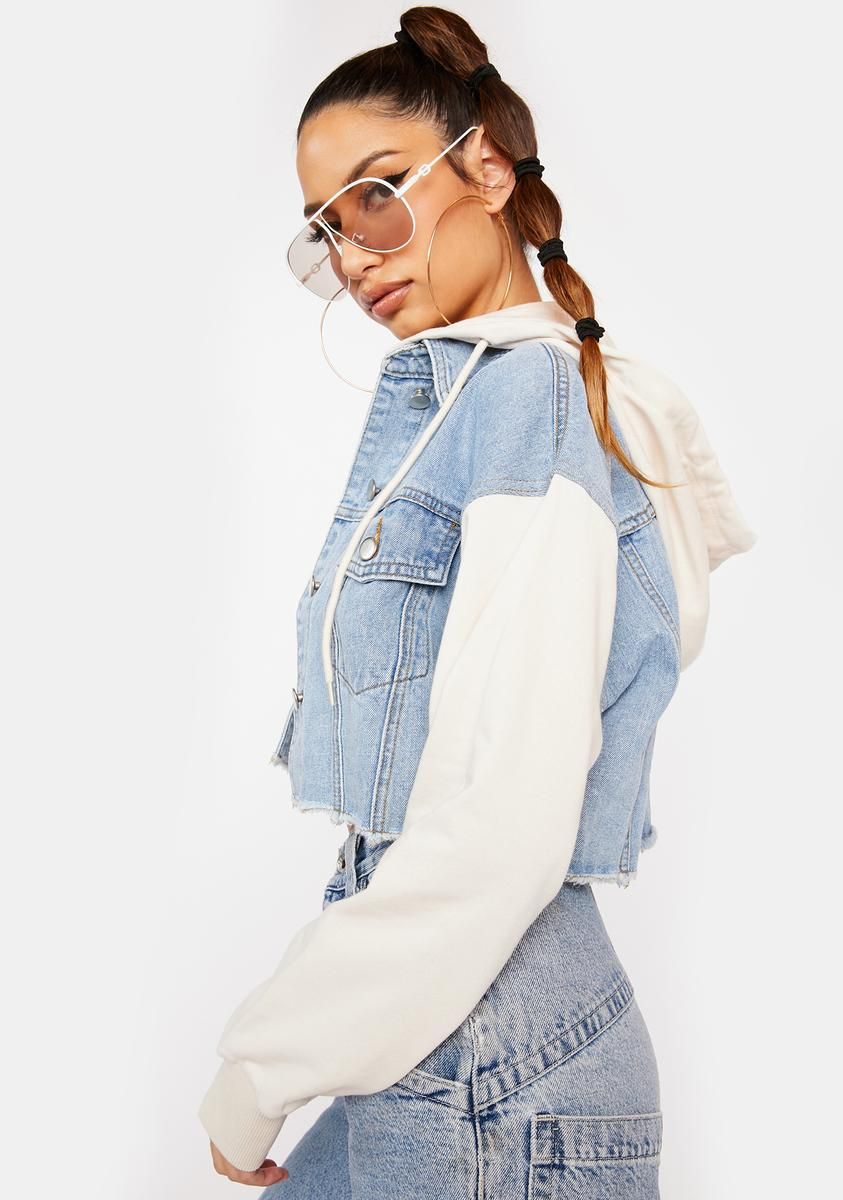 Street Chic Hooded Denim Jacket sold by Dolls Kill product image thumbnail 2