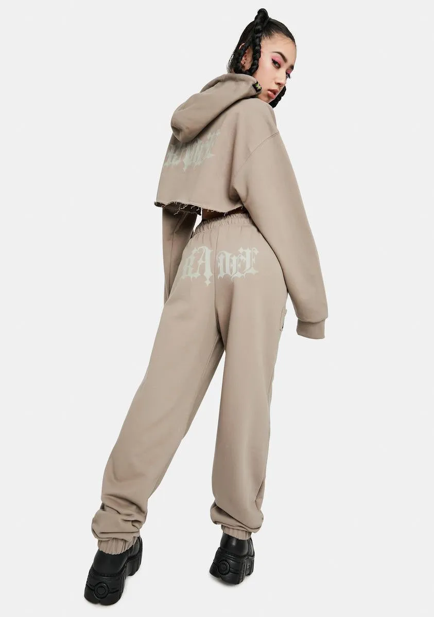 Mocha Newness Jogger Pants sold by Dolls Kill product image thumbnail 4