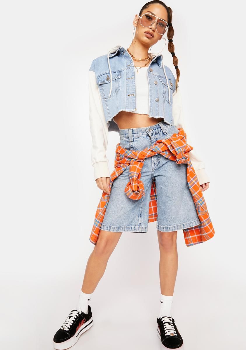 Street Chic Hooded Denim Jacket sold by Dolls Kill product image thumbnail 3