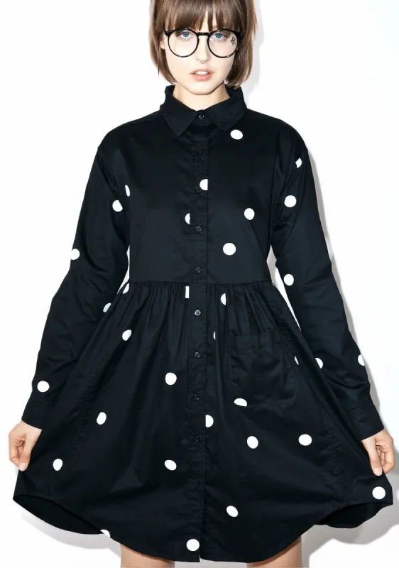 Big Dot Shirt Dress sold by Dolls Kill