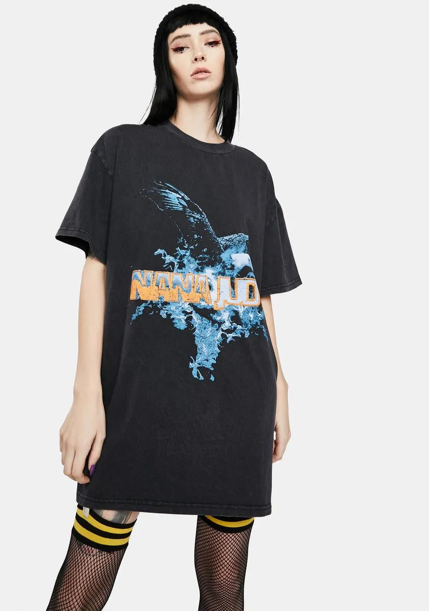 Fly High Graphic Tee Dress sold by Dolls Kill