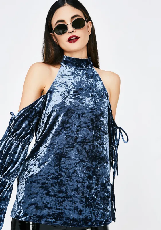 In Too Deep Velvet Top sold by Dolls Kill