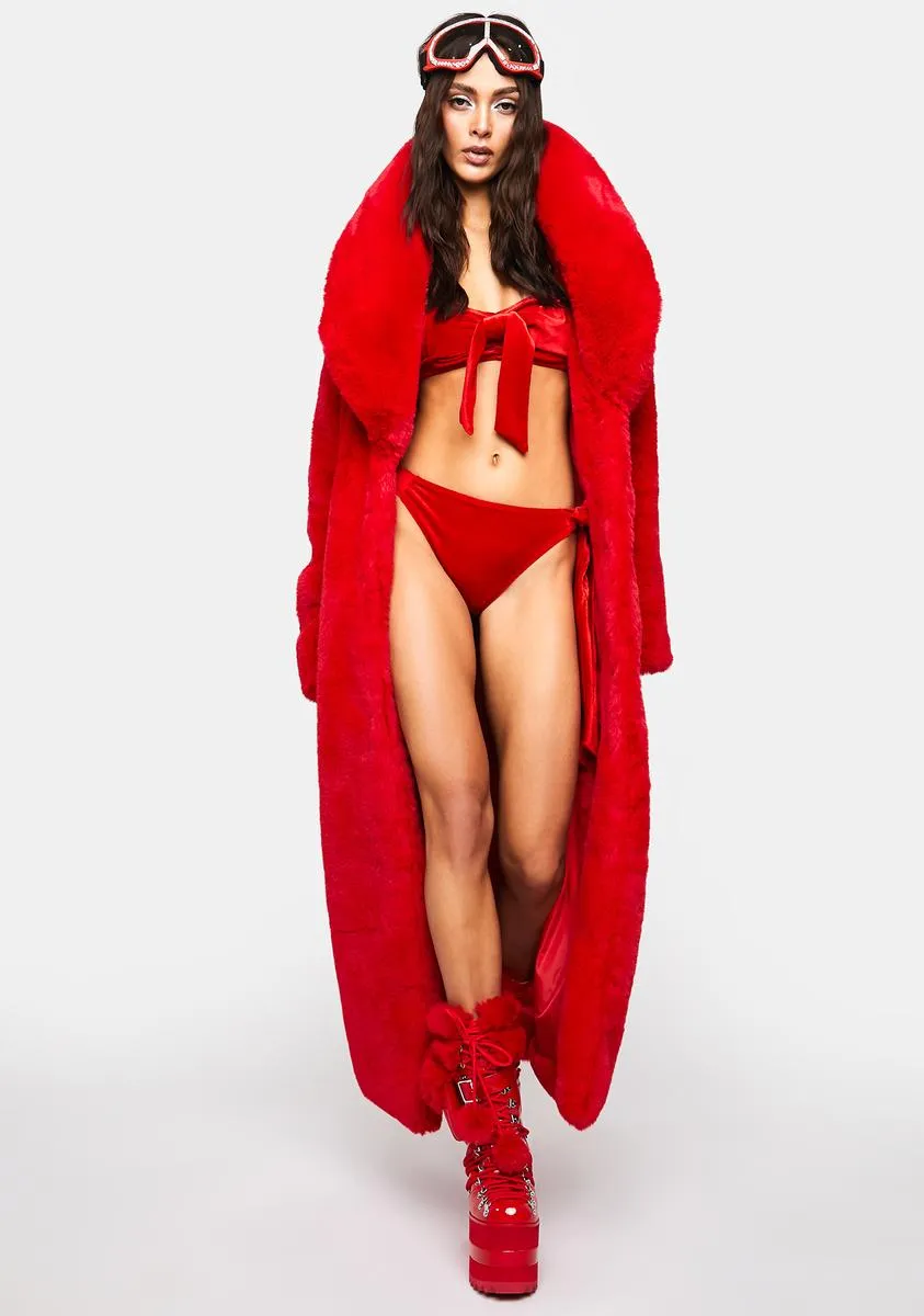 Cherry Neon Kitten Faux Fur Coat sold by Dolls Kill product image thumbnail 2