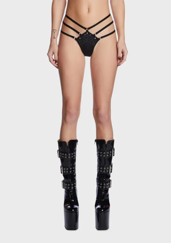 Carina Studded Thong sold by Dolls Kill