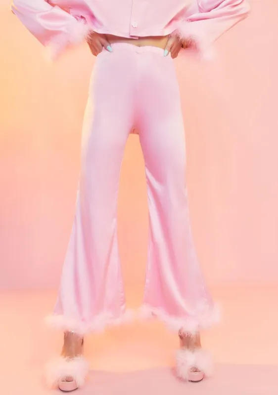 Lover's Quarrel Satin Pajama Bottoms sold by Dolls Kill