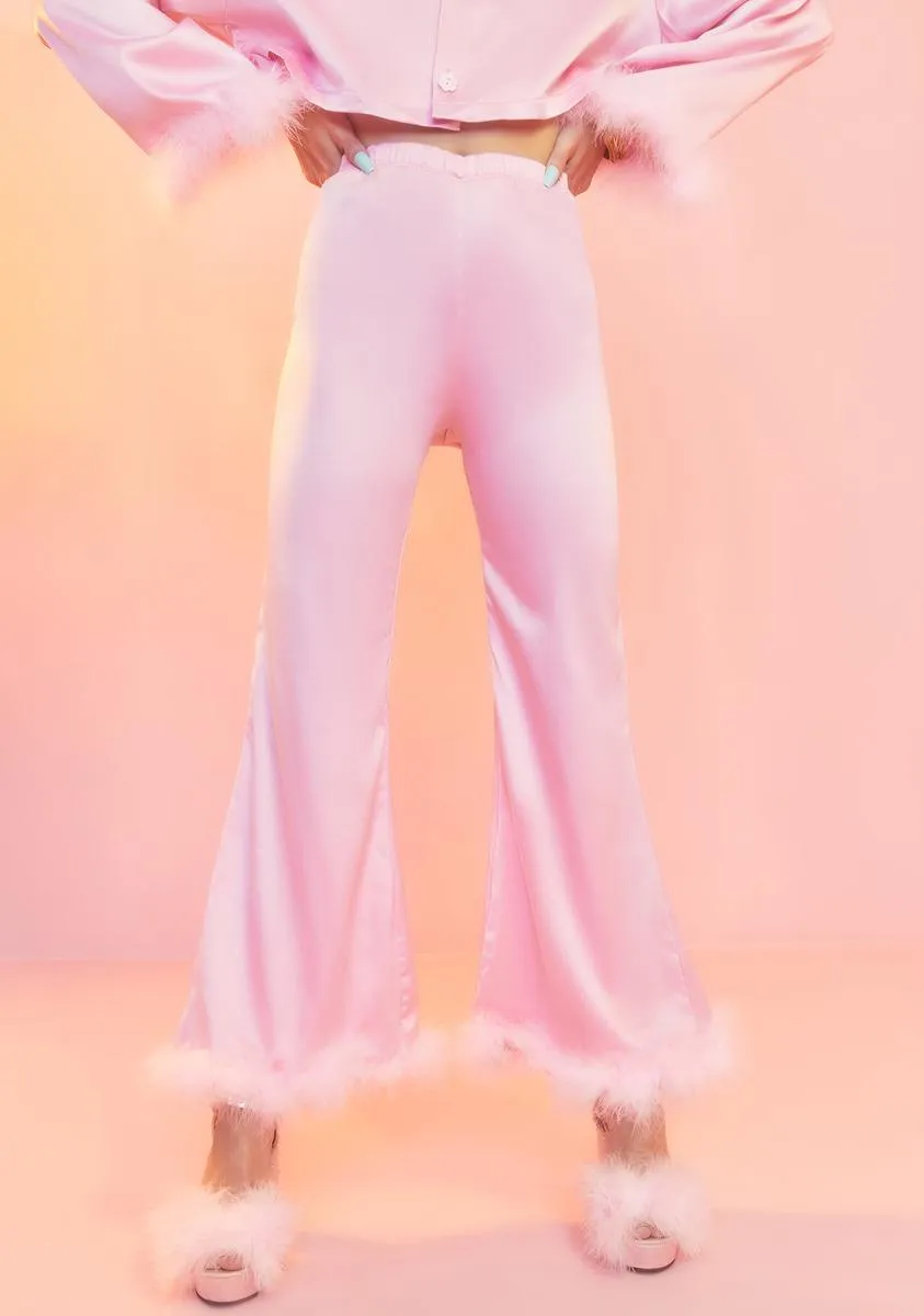 Lover's Quarrel Satin Pajama Bottoms sold by Dolls Kill