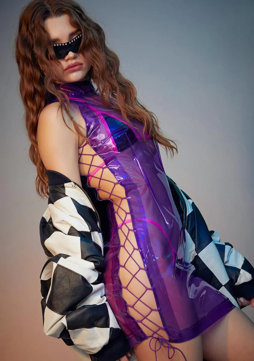 Supersonic Lace-Up Vinyl Dress sold by Dolls Kill product image thumbnail 2