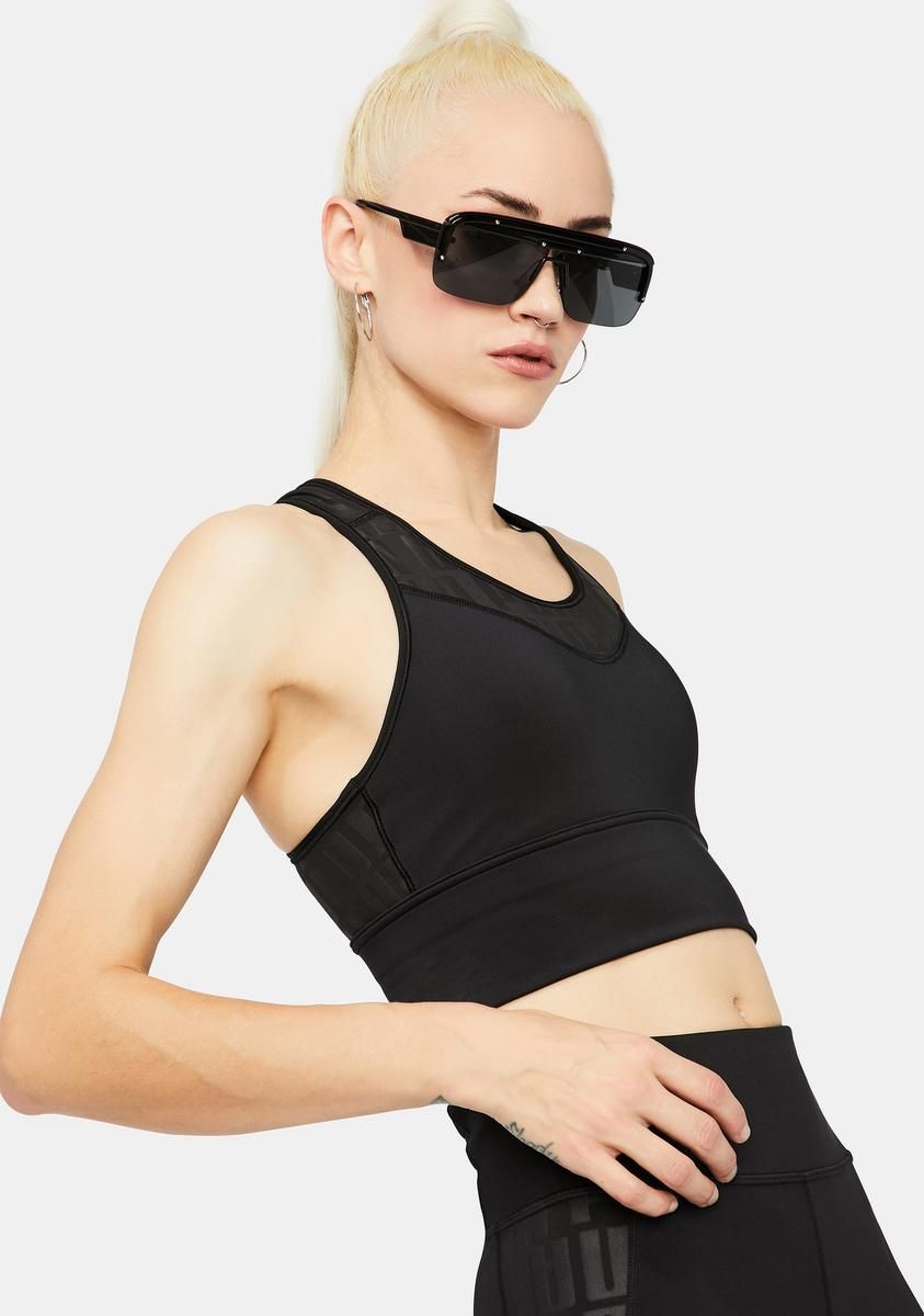 X First Mile Women's Mid Impact Long Line Bra sold by Dolls Kill product image thumbnail 2