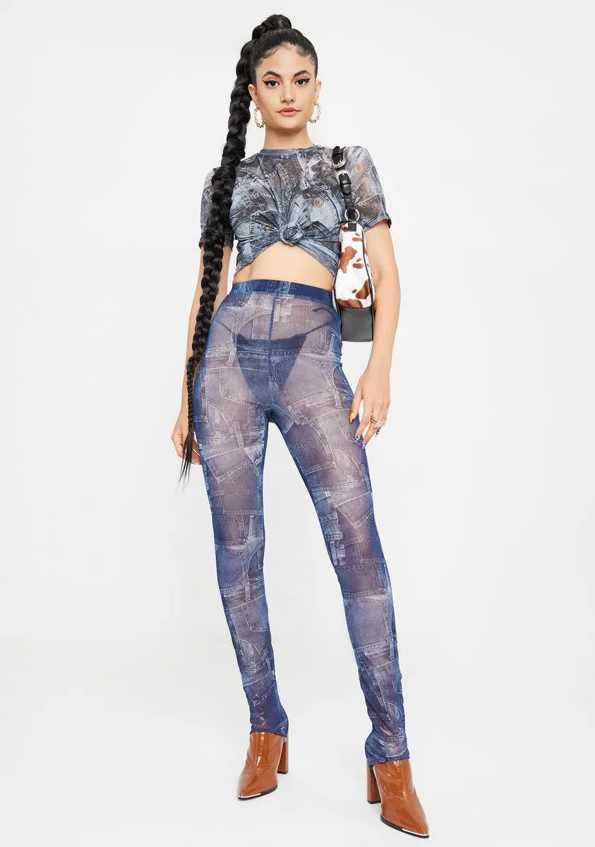 Wild Bout U Mesh Leggings sold by Dolls Kill product image thumbnail 3