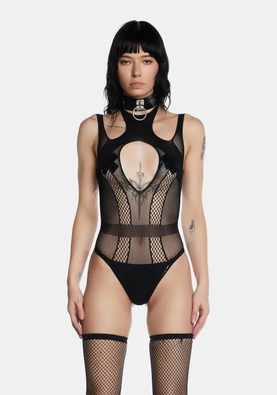Dark Euphoria Fishnet Teddy sold by Dolls Kill