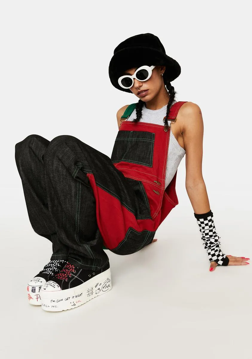 Wavy Thoughts Stitch Knit Flare Pants sold by Dolls Kill product image thumbnail 3