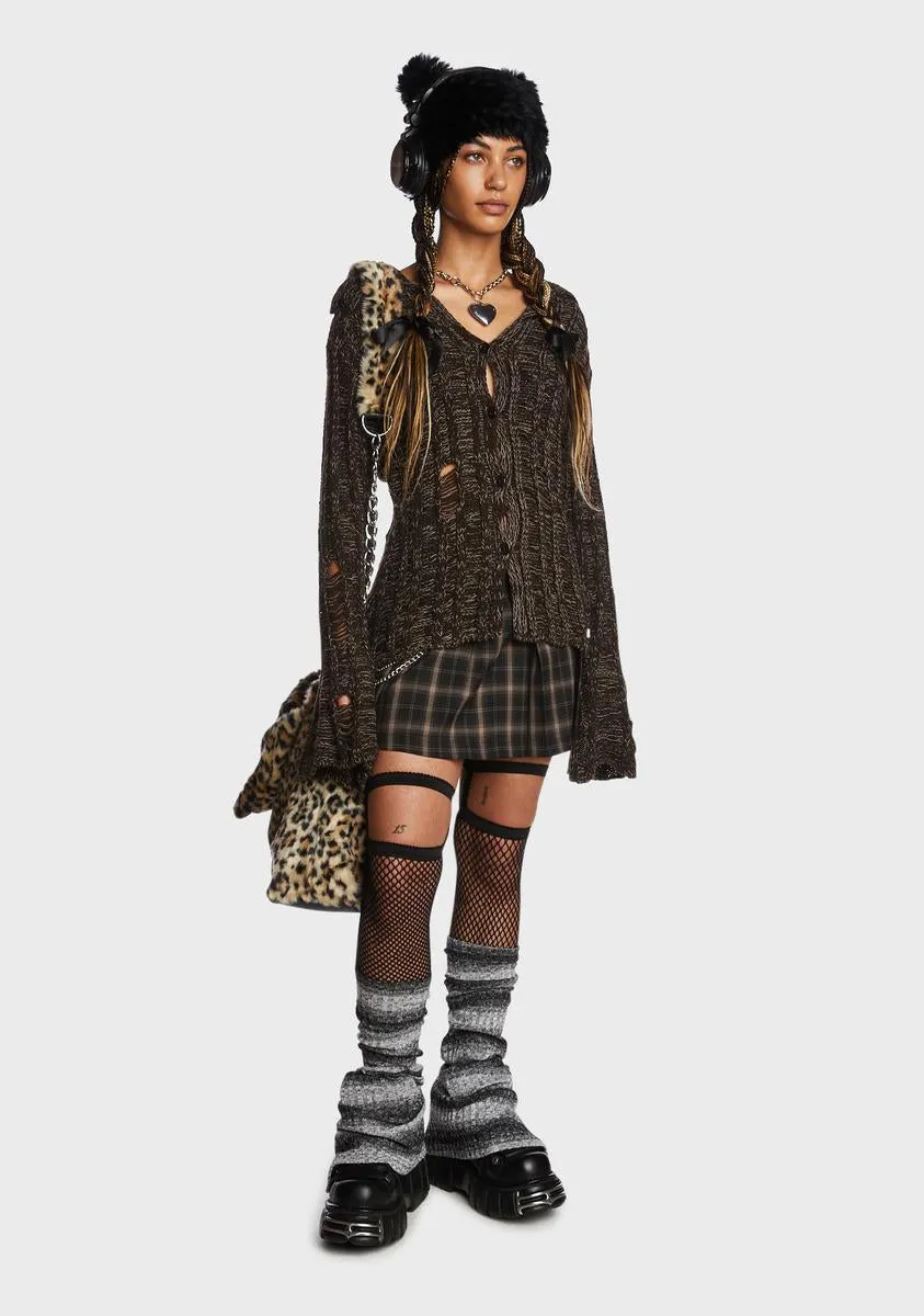 Gem Distressed Knit Cardigan sold by Dolls Kill product image thumbnail 5