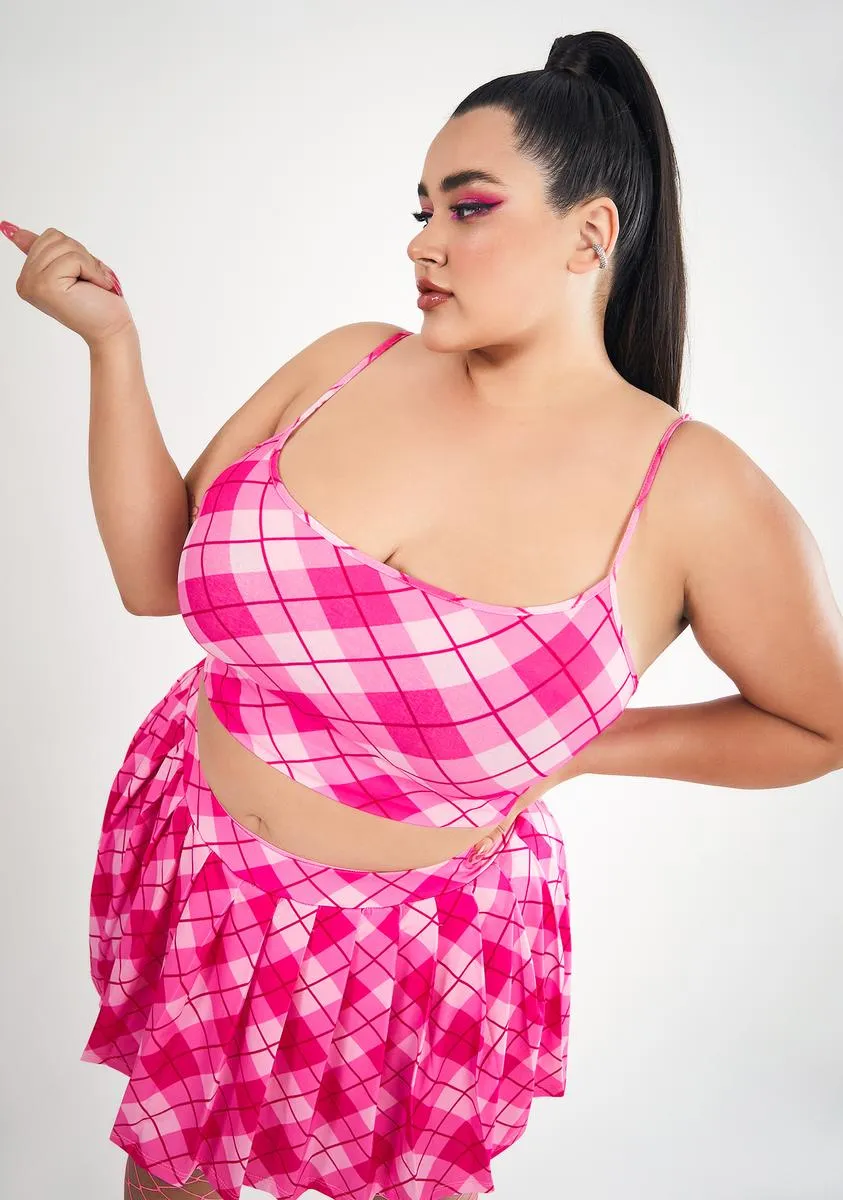 Plus Diva Especially Gifted Plaid Tank Top sold by Dolls Kill