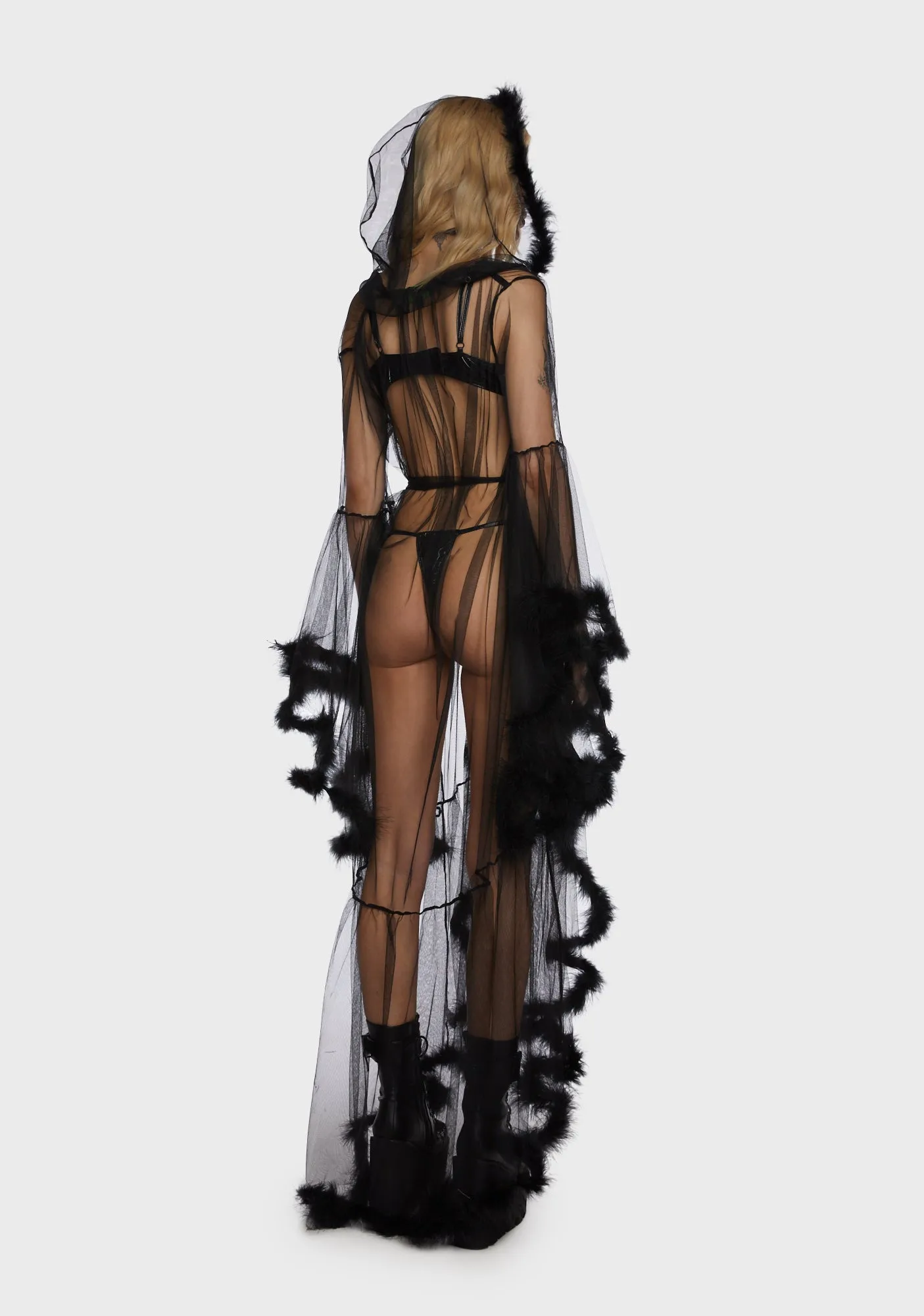 Lady Luxxx Feather Robe sold by Dolls Kill product image thumbnail 4