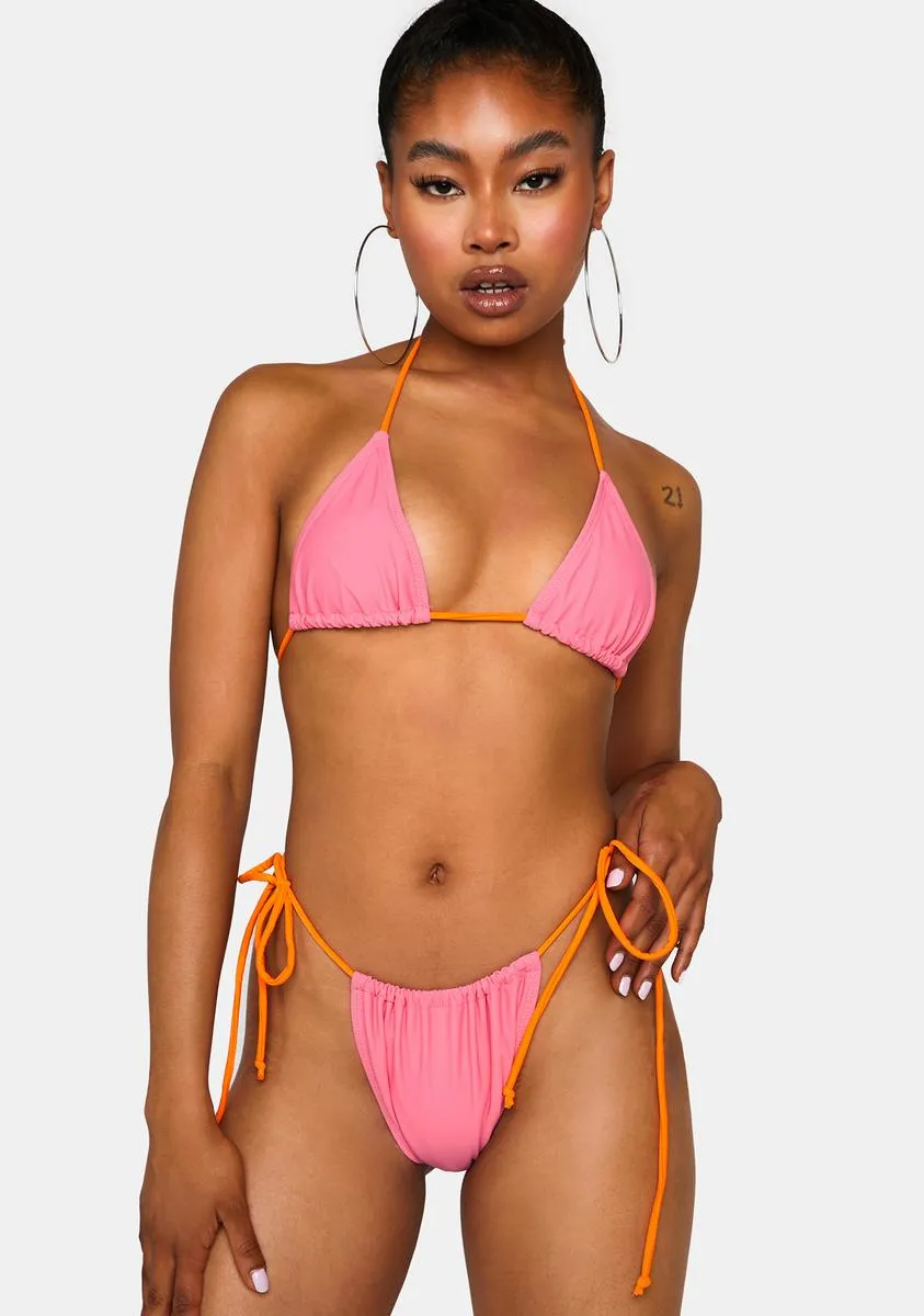 Pink Terry Leyna Bikini Bottoms sold by Dolls Kill product image thumbnail 2