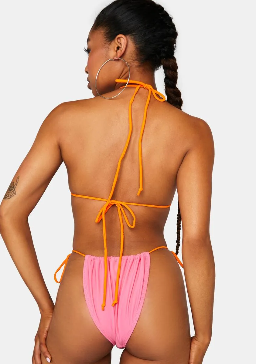 Pink Terry Leyna Bikini Bottoms sold by Dolls Kill product image thumbnail 4