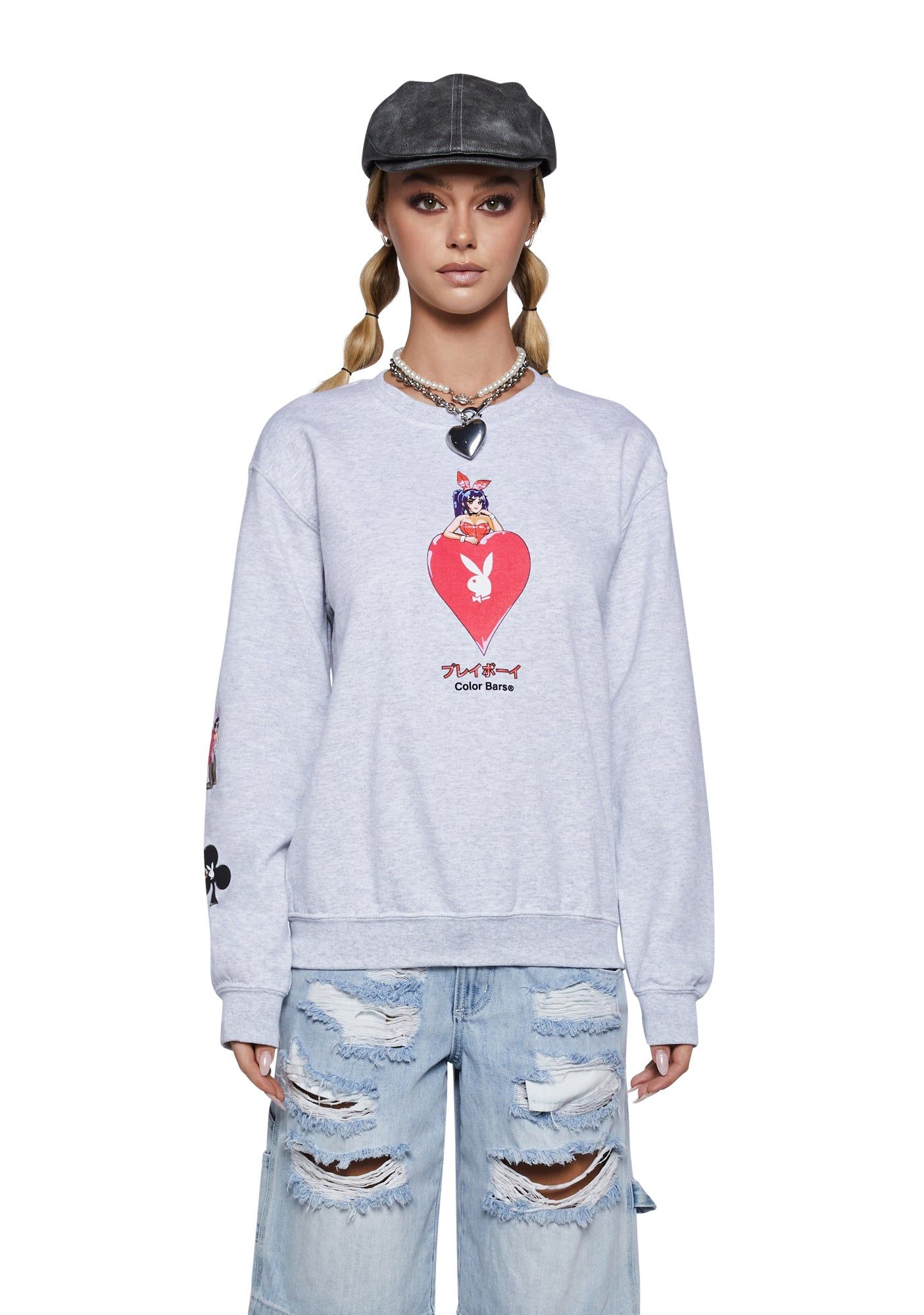 x Playboy Aces Crewneck Sweater sold by Dolls Kill