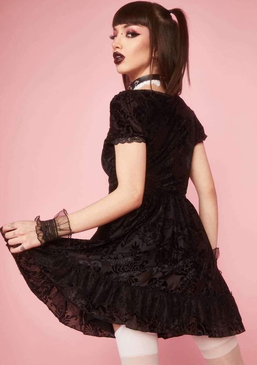 Secrets On The Walls Babydoll Dress sold by Dolls Kill product image thumbnail 4