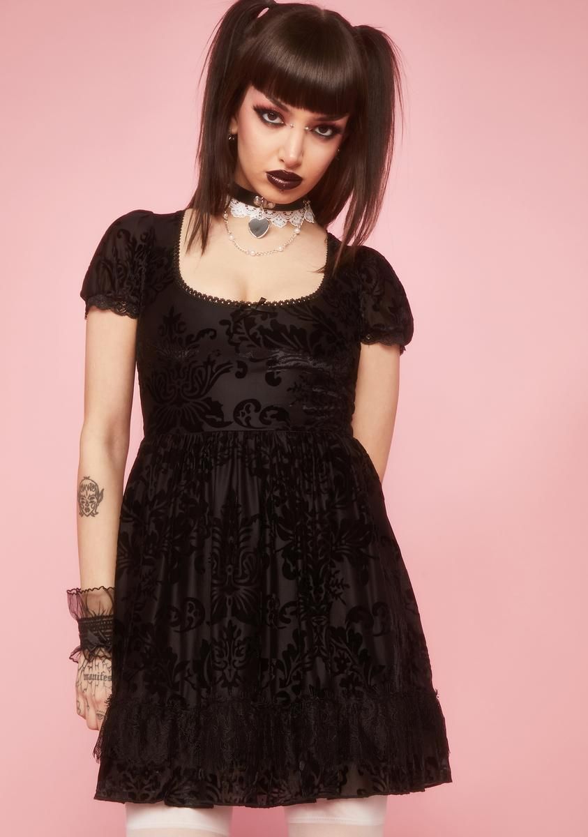 Secrets On The Walls Babydoll Dress sold by Dolls Kill