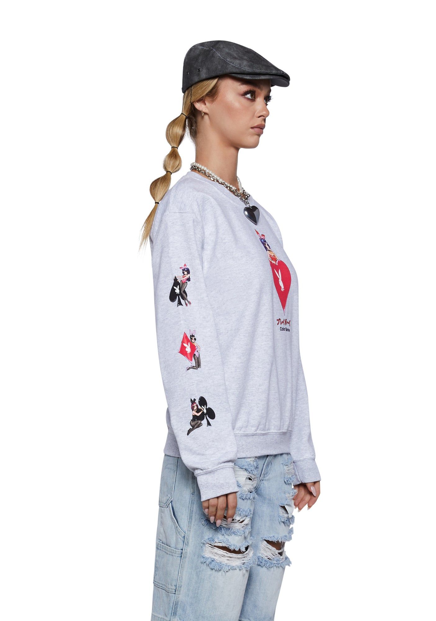 x Playboy Aces Crewneck Sweater sold by Dolls Kill product image thumbnail 3