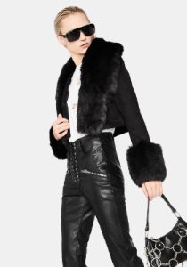 On My Bad Side Faux Fur Coat sold by Dolls Kill