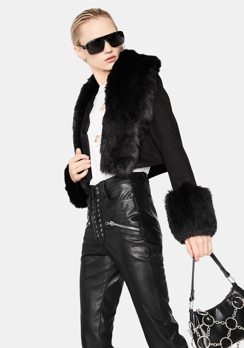 On My Bad Side Faux Fur Coat sold by Dolls Kill product image thumbnail 2