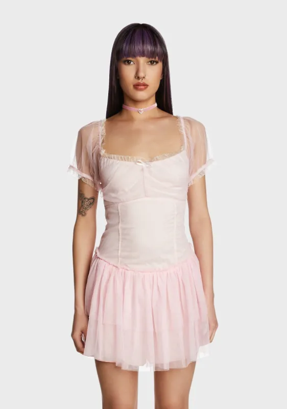 Leaps N' Bounds Mini Dress - Pink sold by Dolls Kill
