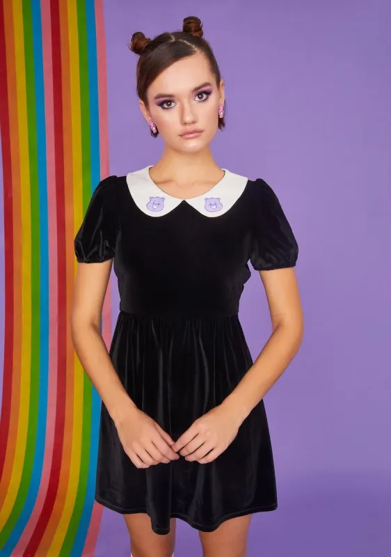 Love You Forever Velvet Babydoll Dress sold by Dolls Kill