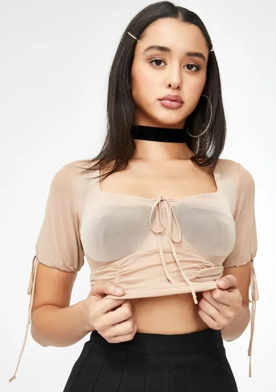 Tan Guinevre Top sold by Dolls Kill