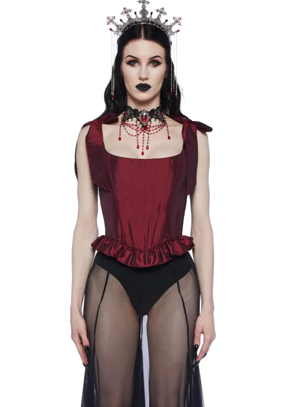 Crimson Secrets Corset Top sold by Dolls Kill