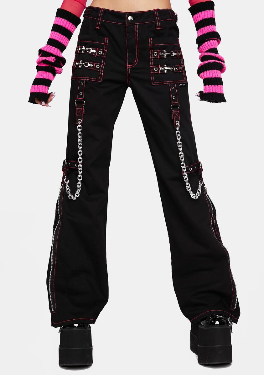 Pink Night Girl Flare Pants sold by Dolls Kill