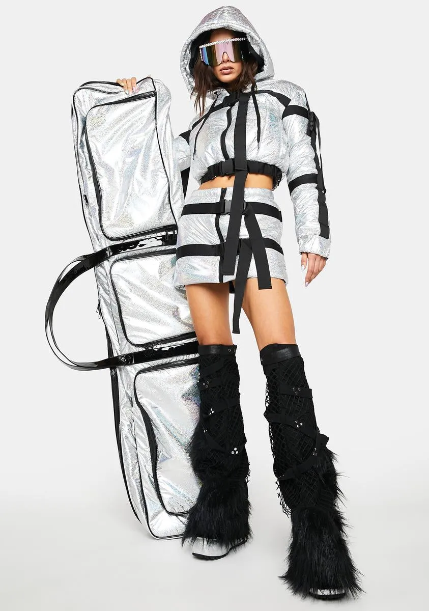 Space Raid Holographic Mini Skirt sold by Dolls Kill product image thumbnail 3