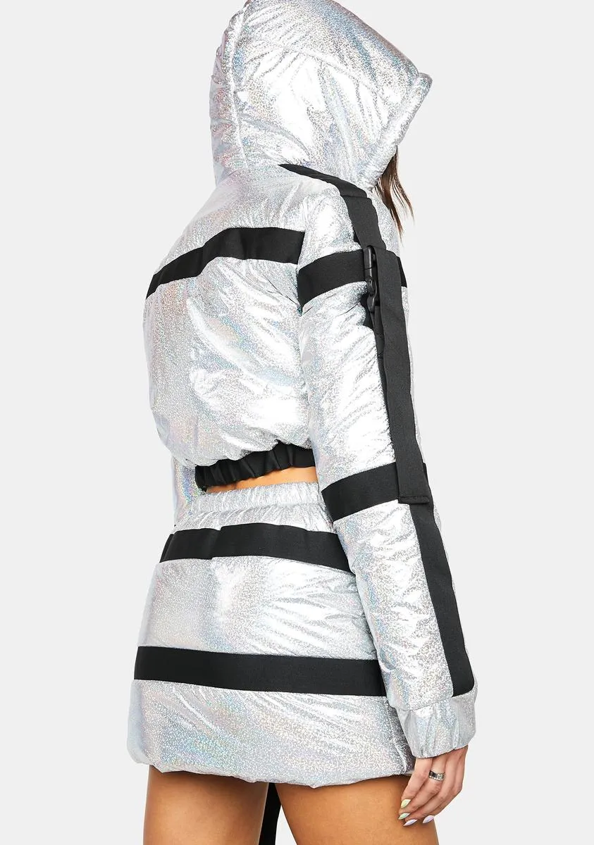 Space Raid Holographic Mini Skirt sold by Dolls Kill product image thumbnail 4