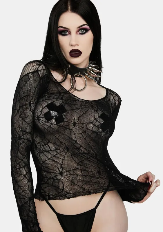 Taking Over Me Mesh Top sold by Dolls Kill