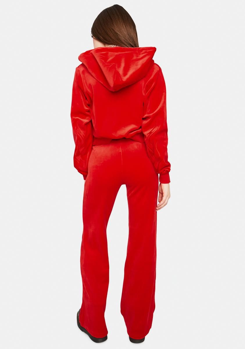 Fire Velvet Flame Track Pants sold by Dolls Kill product image thumbnail 4