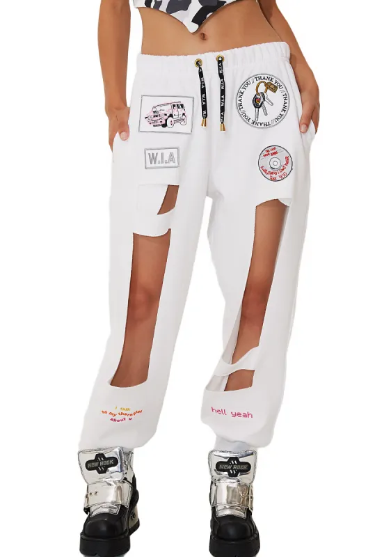 Pure Hole Sweatpants sold by Dolls Kill