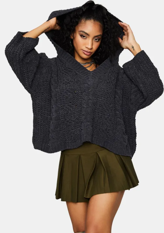 Casual Clout Boxy Hoodie Sweater sold by Dolls Kill